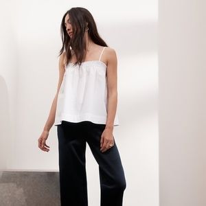 Banana Republic White Swing Tap, 100% Cotton, Medium Tall